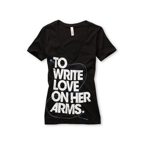 To Write Love On Her Arms v-neck signature tee